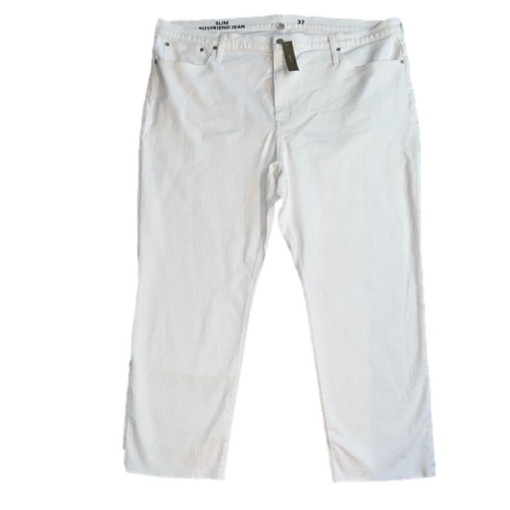 J. Crew White Slim Boyfriend Jean Size 37 (US 24) NEW w/Tags